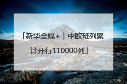 新华全媒+｜中欧班列累计开行110000列