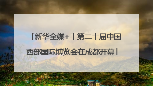 新华全媒+丨第二十届中国西部国际博览会在成都开幕