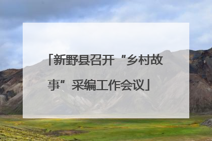 新野县召开“乡村故事”采编工作会议
