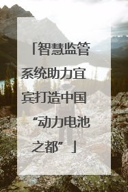 智慧监管系统助力宜宾打造中国“动力电池之都”