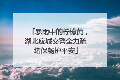 暴雨中的柠檬黄，湖北应城交警全力疏堵保畅护平安