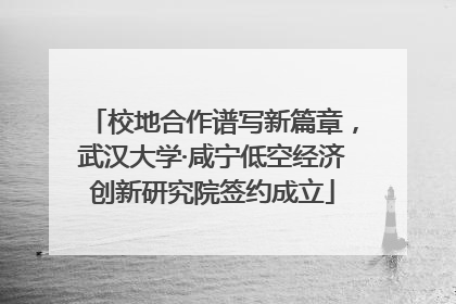 校地合作谱写新篇章，武汉大学·咸宁低空经济创新研究院签约成立