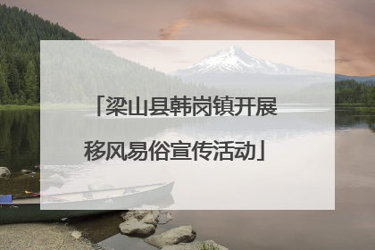 梁山县韩岗镇开展移风易俗宣传活动