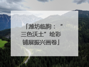 潍坊临朐：“三色沃土”绘彩铺展振兴画卷