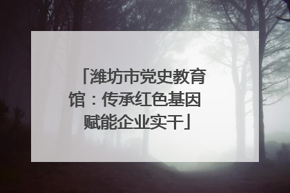 潍坊市党史教育馆：传承红色基因 赋能企业实干