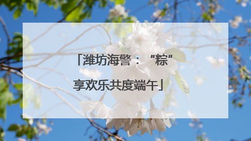 潍坊海警：“粽”享欢乐共度端午