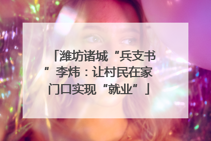潍坊诸城“兵支书”李炜：让村民在家门口实现“就业”