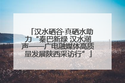 汉水硒谷·真硒水助力“秦巴新绿 汉水潮声——广电融媒体高质量发展陕西采访行”