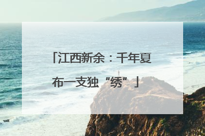 江西新余：千年夏布一支独“绣”