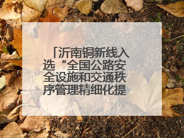 沂南铜新线入选“全国公路安全设施和交通秩序管理精细化提升精品工程”