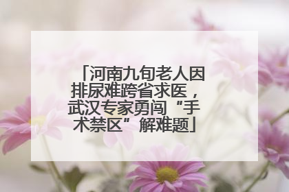 河南九旬老人因排尿难跨省求医，武汉专家勇闯“手术禁区”解难题