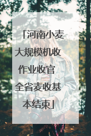 河南小麦大规模机收作业收官 全省麦收基本结束