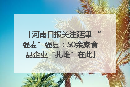河南日报关注延津 “强麦”强县：50余家食品企业“扎堆”在此