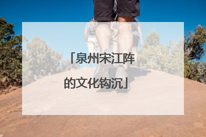 泉州宋江阵的文化钩沉