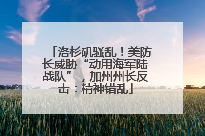 洛杉矶骚乱！美防长威胁“动用海军陆战队”，加州州长反击：精神错乱
