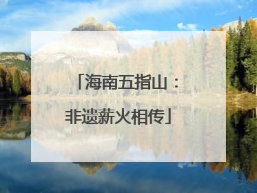 海南五指山：非遗薪火相传
