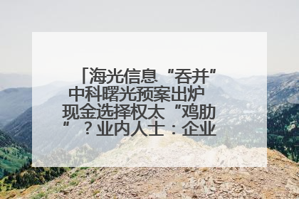 海光信息“吞并”中科曙光预案出炉 现金选择权太“鸡肋”？业内人士：企业不想大量现金流出