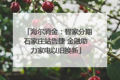 海尔消金：智家分期石家庄站告捷 金融助力家电以旧换新