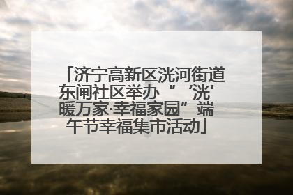 济宁高新区洸河街道东闸社区举办“‘洸’暖万家·幸福家园”端午节幸福集市活动