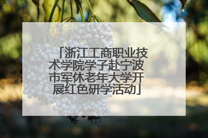 浙江工商职业技术学院学子赴宁波市军休老年大学开展红色研学活动