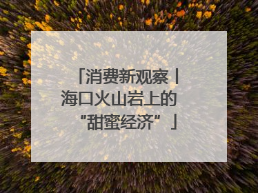 消费新观察丨海口火山岩上的“甜蜜经济”