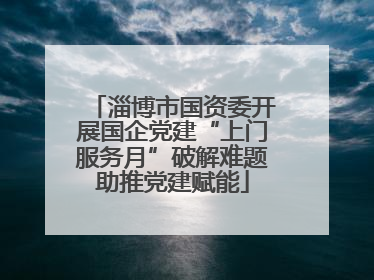 淄博市国资委开展国企党建“上门服务月”破解难题助推党建赋能