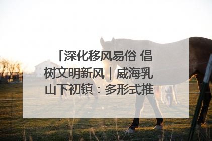 深化移风易俗 倡树文明新风｜威海乳山下初镇：多形式推进移风易俗 共筑文明和谐新风尚