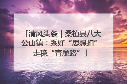 清风头条｜桑植县八大公山镇：系好“思想扣” 走稳“青廉路”