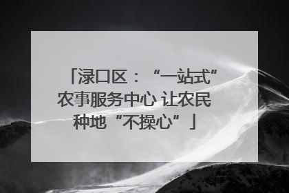 渌口区：“一站式”农事服务中心 让农民种地“不操心”