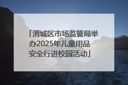 渭城区市场监管局举办2025年儿童用品安全行进校园活动