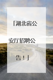 湖北省公安厅招聘公告！