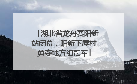 湖北省龙舟赛阳新站闭幕，阳新下屋村勇夺地方组冠军