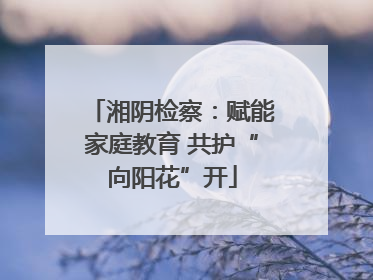 湘阴检察：赋能家庭教育 共护“向阳花”开