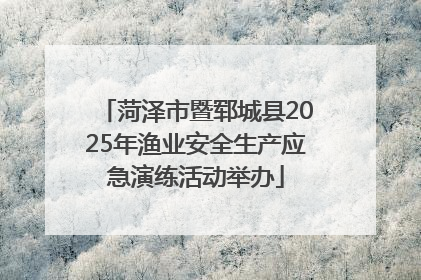 菏泽市暨郓城县2025年渔业安全生产应急演练活动举办