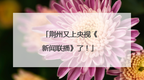 荆州又上央视《新闻联播》了！