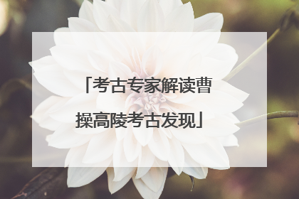 考古专家解读曹操高陵考古发现