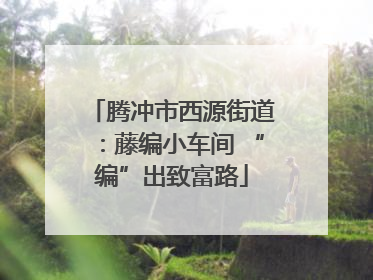 腾冲市西源街道：藤编小车间 “编”出致富路
