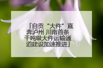 自贡“大件”直奔泸州 川南首条千吨级大件运输通道建设加速推进