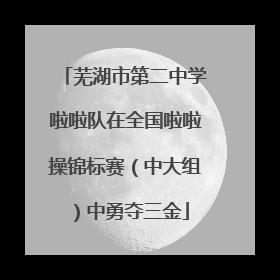 芜湖市第二中学啦啦队在全国啦啦操锦标赛（中大组）中勇夺三金