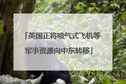 英国正将喷气式飞机等军事资源向中东转移