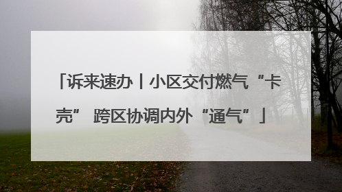 诉来速办丨小区交付燃气“卡壳” 跨区协调内外“通气”
