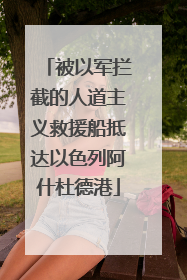被以军拦截的人道主义救援船抵达以色列阿什杜德港