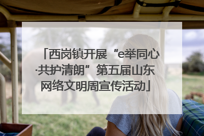 西岗镇开展“e举同心·共护清朗”第五届山东网络文明周宣传活动