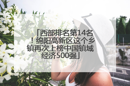 西部排名第14名！绵阳高新区这个乡镇再次上榜中国镇域经济500强