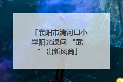 襄阳市清河口小学阳光课间 “武” 出新风尚