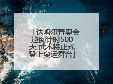 达喀尔青奥会迎倒计时500天 武术将正式登上奥运舞台