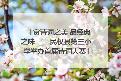 赏诗词之美 品经典之味——民权县第三小学举办首届诗词大赛