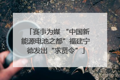 赛事为媒 “中国新能源电池之都”福建宁德发出“求贤令”