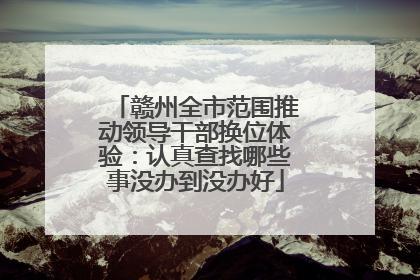 赣州全市范围推动领导干部换位体验：认真查找哪些事没办到没办好