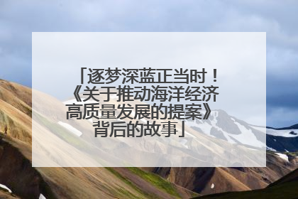 逐梦深蓝正当时！《关于推动海洋经济高质量发展的提案》背后的故事